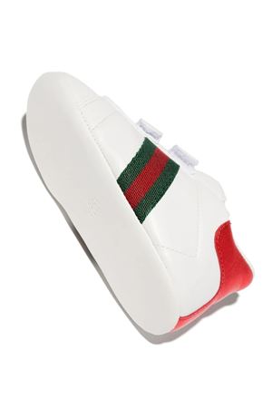 sneakers in pelle bianco GUCCI KIDS | 500852BKPT09070